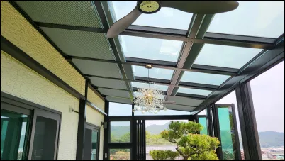 NS폴딩도어-썬룸-허니컴쉐이드