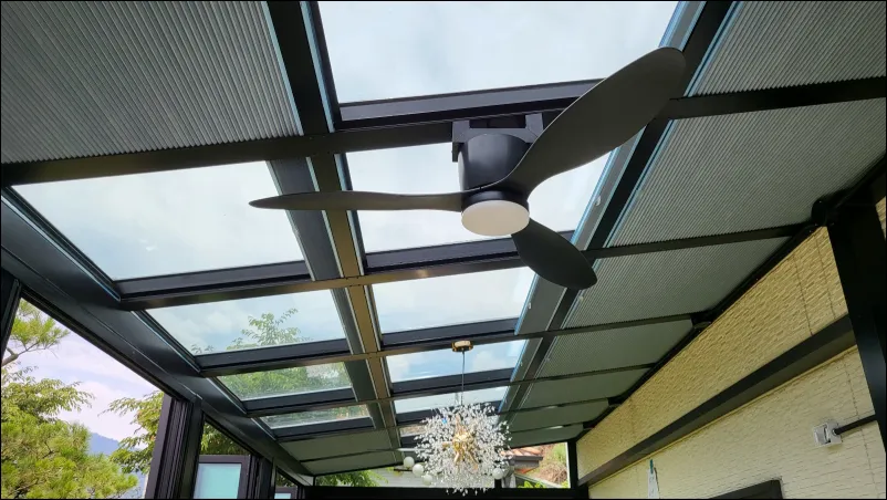 썬룸-허니컴쉐이드-시공